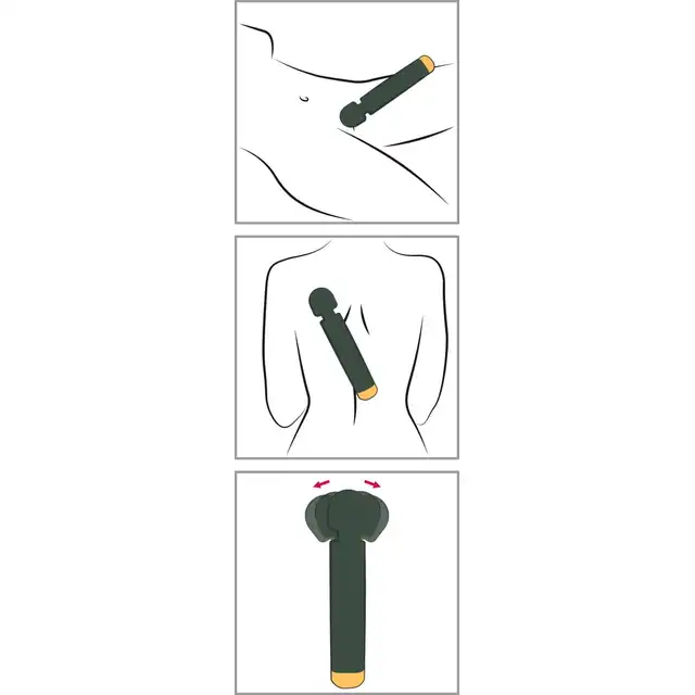 Emerald Love - Luxurious Wand Massager USB. Elegancka, zielona magiczna różdżka z ruchomą główką i 10 trybami wibracji
