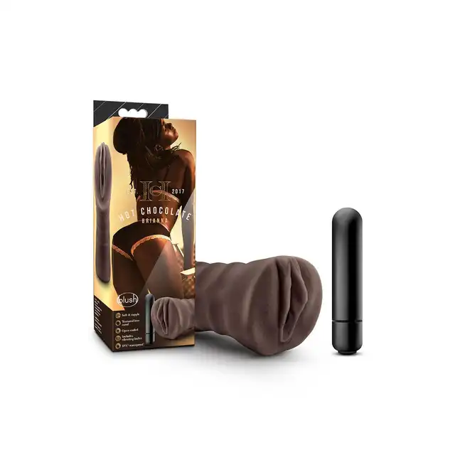 Hot Chocolate - Brianne Chocolate. Realistyczny masturbator z cyberskóry. Wibrujący bullet dla intensywnych doznań. Doskonała jakość i realistyczny odlew!