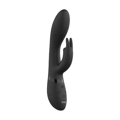 Vive - Zosia Classic G-Spot Rabbit. Czarny niesamowity wibrator z króliczkiem do stymulacji punktu G z unikalnym przyciskiem, który doprowadzi Cię do orgazmu!