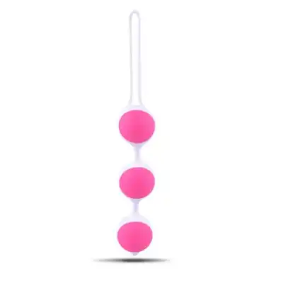 Toyz4Lovers - Vaginal balls triple triple White - kulki gejszy do ćwiczeń mięśni Kegla. Różowe