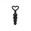 OUCH! - Anal Love Beads. Silikonowa wstyczka analna o kształcie łańcuszka kulek analnych z wygodnym uchwytem w kształcie serduszka