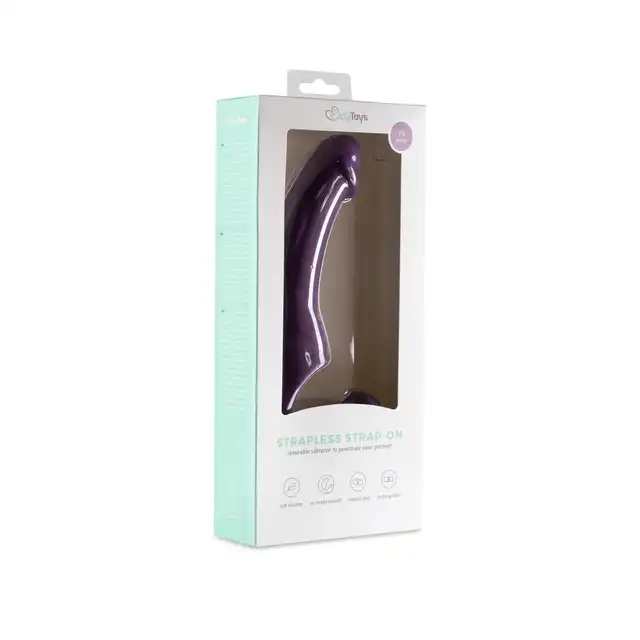 Easy Toys - Strapless Strap-On Vibrator - Purple - strap - on z opcją wibracji. Idealna przyjemność na wyciągnięcie ręki