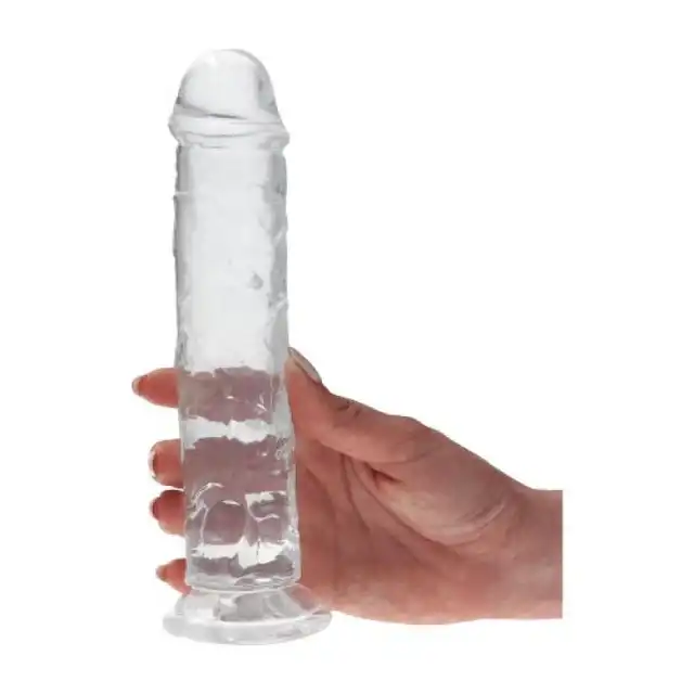 Real Rapture - Dildo Clear Flavour XL - realistyczne, duże dildo z przyssawką. Przezroczyste