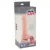 Real Safe - Long Stocky Dildo Flesh. Realistyczne dildo z naturalnymi jądrami, żołędzią i żyłami. Odkryj autentyczność przyjemności