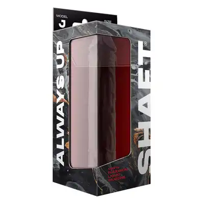 SHAFT MODEL J 9.5 INCH LIQUID SILICONE DONG MAHOGANY