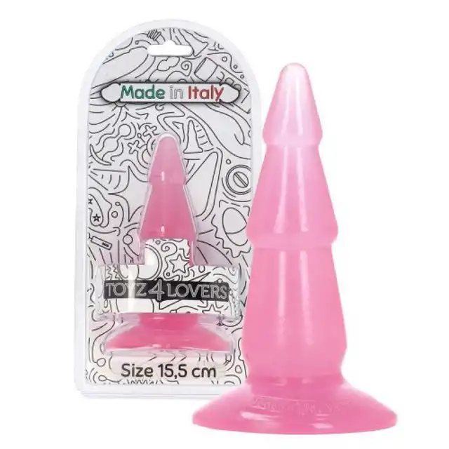 Toyz4Lovers - Pino Transparent pink Plug - trzypoziomowe dildo w różowym kolorze