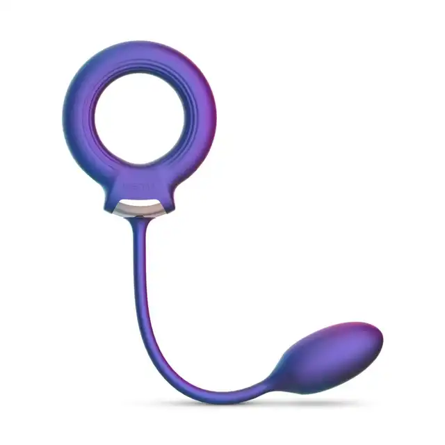 Hueman - Cockring with Anal Ball. Ring erekcyjny z wtyczką analną, wyjątkowa zabawka zapewniająca intensywną podwójną stymulację, opóźnienie wytrysku i przedłużenie stosunku