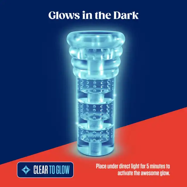 Rize - Masturbator Luz Glow in The Dark. Świecący w ciemności masturbator z żebrowaniami i wypustkami. Doskonała dwustronna stymulacja 