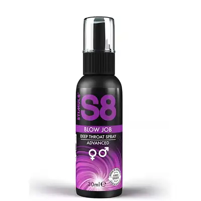 S8 - Deep Throat Spray 30ml. Znieczulający spray do seksu oralnego o intensywnym, miętowym smaku. Przygotujcie się na głębsze doznania!
