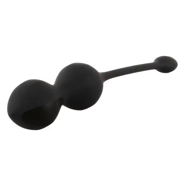Xou Xou - Vibrating E-Stim Love Balls. Czarne, wibrujące kulki gejszy z elektrostymulacją. Zaawansowany trening mięśni kegla połączony z przyjemnością