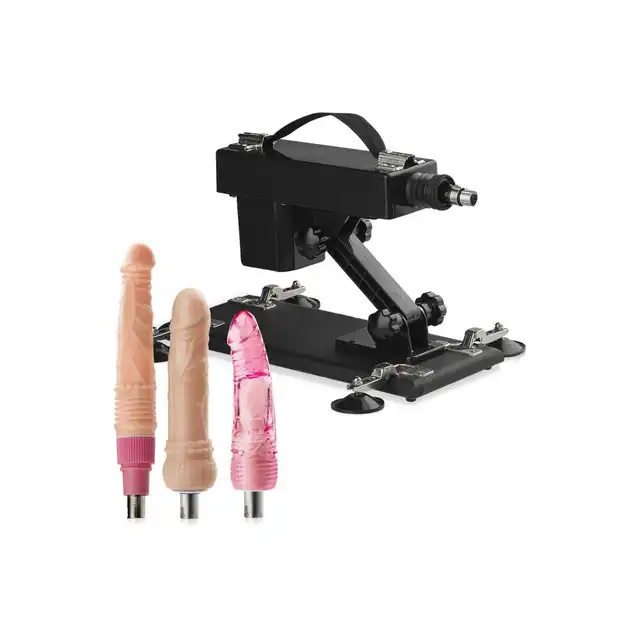 Scala - Sex Machine Vibrator 3 Dildo. Mała, stabilna sex maszyna z 3 dildami. Mocne pchnięcia i do 420 ruchów na minutę