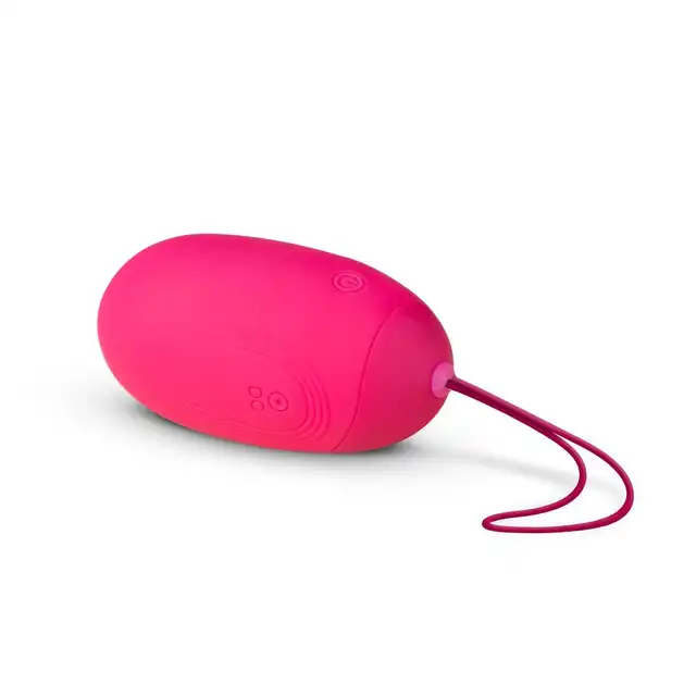 Easy Toys - XL Vibrating Egg With Remote Control - Pink - wibrujące jajeczko ze zdalnie sterowanym pilotem