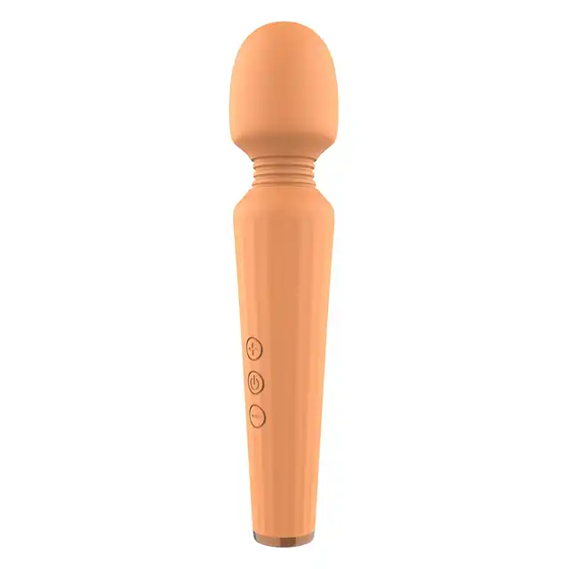 Glam - Wand Vibrator Orange - wibrator magiczna różdżka. Daj się ponieść przyjemności z intensywnymi wibracjami