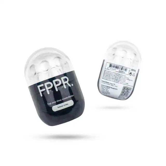 FPPR - Fap One-time Circle Texture. Mini masturbator w formie elastycznego rękawa w jajeczku, tekstura wypełniona kołami