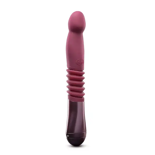 Temptasia - Trixie Thrusting Dildo Wine. Poręczna sex maszyna z ruchem posuwistym, ruchome dildo do stymulacji punktu G i P