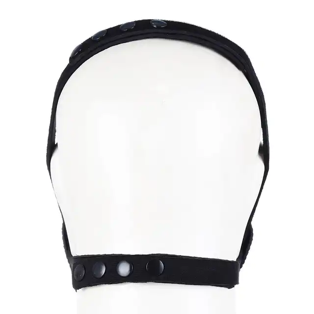 Kiotos - Neoprene Puppy Dog Red Mouth Mask BDSM. Czerwona maska psa z odpinanym pyskiem i języczkiem. Wyraź swój styl w puppy play!