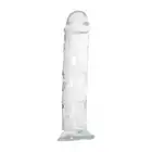 Real Rapture  - Dildo Clear Emotion Medium - realistyczne, duże dildo z przyssawką. Przezroczyste