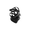 Ouch! - Head Harness with Zip-up Mouth and Lockm - harness na głowę z opcją zniewolenia. Zamek na usta 