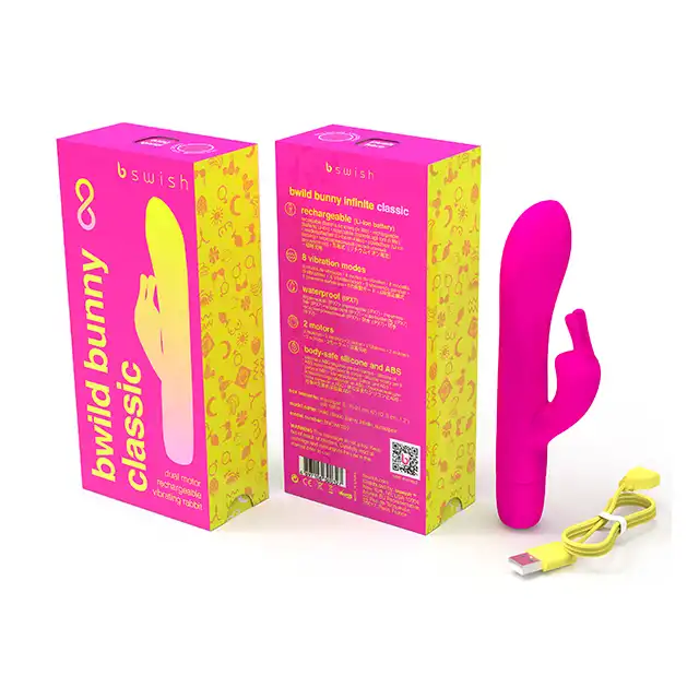 B Swish - Bwild Bunny Rechargeable Pink - wibrator z króliczkiem. Dwa silniki, mocne wibracje. Przyjemność gwarantowana