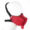 Kiotos - Neoprene Puppy Dog Red Mouth Mask BDSM. Czerwona maska psa z odpinanym pyskiem i języczkiem. Wyraź swój styl w puppy play!