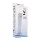 Real Rapture  - Dildo Clear Emotion Medium - realistyczne, duże dildo z przyssawką. Przezroczyste
