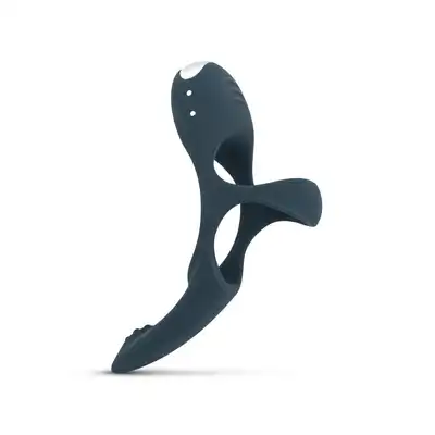 Boners  - Triple Cockring USB. Potrójny, wibrujący ring na penisa ze stymulującą wypustką. Doznania dla obydwojga