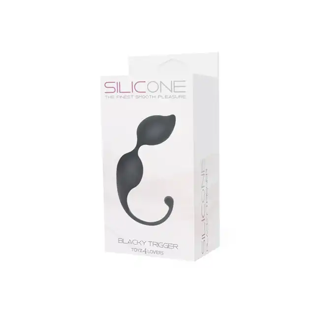 Silicone -  Palline blacky trigger. Silikonowe, podwójne kulki gejszy, do treningu i stymulacji, połączenie komfortu i funkcjonalności