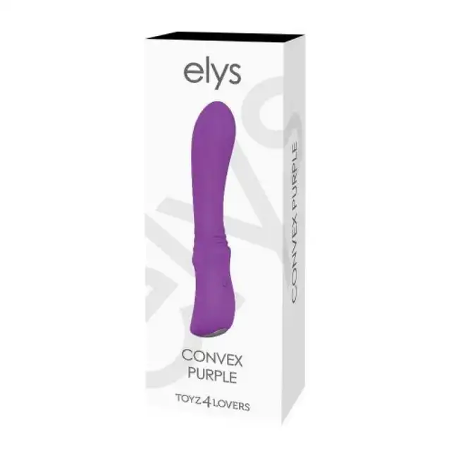 Elys – Convex Purple USB. Fioletowy silikonowy wibrator z delikatnym kształcie S. Doskonały do stymulacji punktu G. 9 trybów wibracji