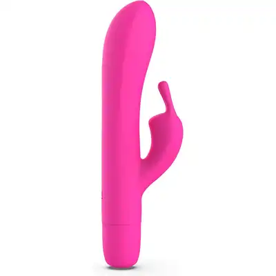 B Swish - Bwild Bunny Rechargeable Pink - wibrator z króliczkiem. Dwa silniki, mocne wibracje. Przyjemność gwarantowana