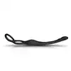Rocks Off - The-Vibe 2 Prostate Vibrator with Remote Control. Nowoczesny, czarny stymulator prostaty z podwójnym ringiem i pilotem 