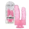 Toyz4Lovers - Caino and Abele Double Dildo. Podwójne, przejrzyste dildo z mocną przyssawką i teksturowaną powierzchnią. 17,5 cm długości, 4 cm średnicy