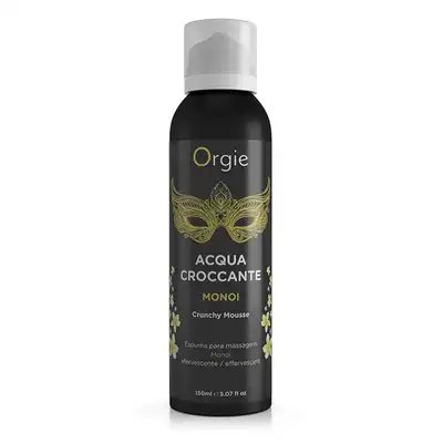 Orgie - Acqua Croccante Monoi Crunchy Mousse 150 ml. Nawilżający mus do masażu ciała o delikatnym zapachu monoi, dostarcza uczucie chrupiącego musowania