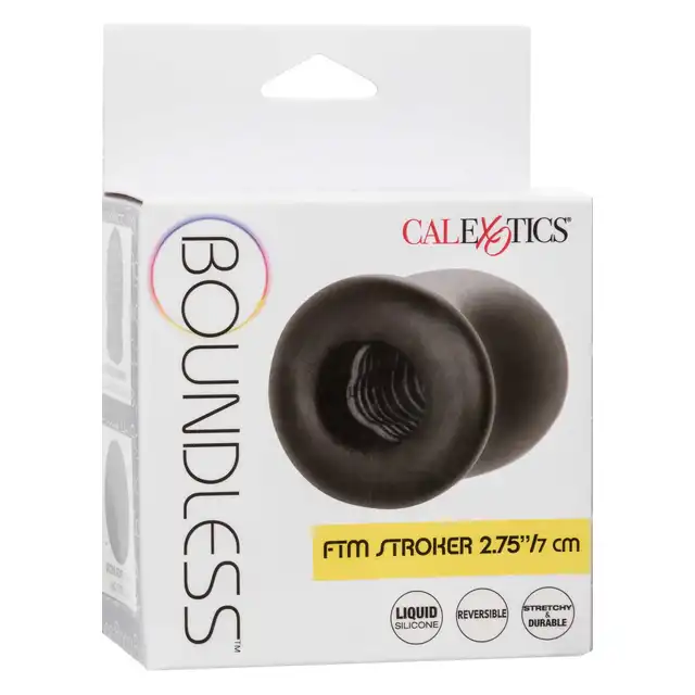 CalExotics - Boundless FTM Stroker 7cm. Masturbator o niewielkich wymiarach, ciasny i rozciągliwy materiał o dwóch stymulacyjnych teksturach