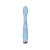 Bseries -  Dual Vibrator Light Blue. Smukły wibrator do stymulacji punktu G i łechtaczki, podwójna stymulacja 