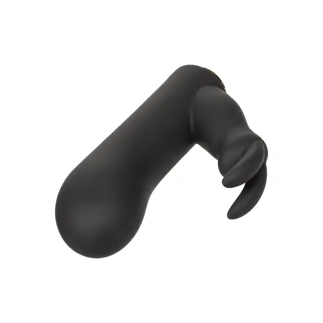 CalExotics - Raven Bunny. Mini wibrator podwójny z króliczkiem do łechtaczki, zanurz się w rozkoszach podwójnej stymulacji 