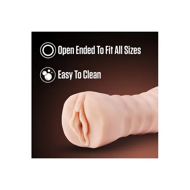 Blush - Enlust Destini Vibrating Stroker Beige. Realistyczna pochwa dziewczyny AI z wibrującym bulletem do spełniania fantazji erotycznych