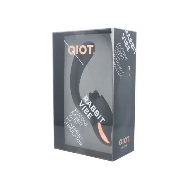 Qiot - Rabbit Vibe. Ergonomiczny wibrator do punktu G z dodatkowym ruchomym stymulatorem łechtaczki, dwa intensywne i niezależne silniki