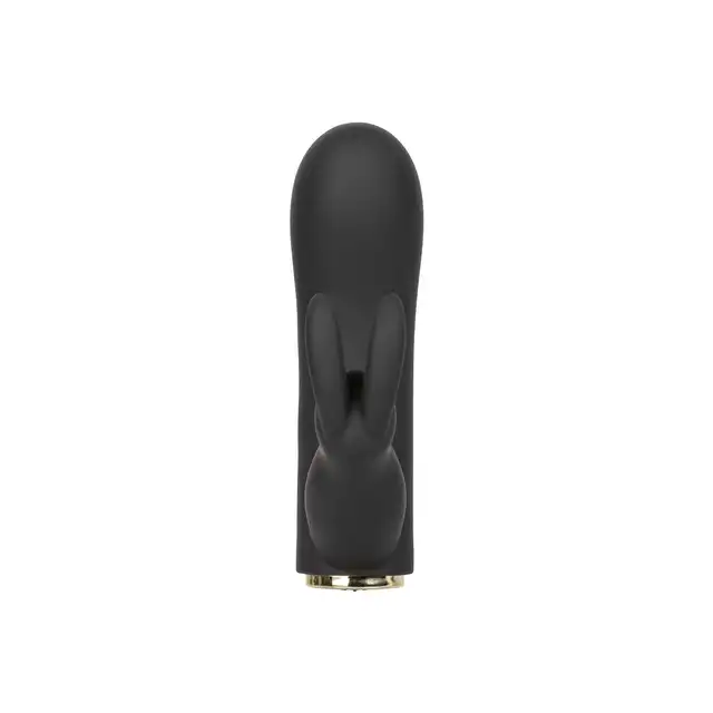CalExotics - Raven Bunny. Mini wibrator podwójny z króliczkiem do łechtaczki, zanurz się w rozkoszach podwójnej stymulacji 