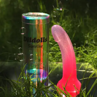 Love to Love - Dildoll Sunrise - dwukolorowe dildo z silikonu z dodatkiem brokatu!