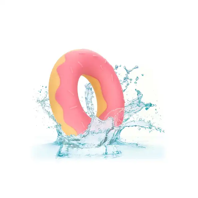 CalExotics - Dickin Donuts Silicone Ring. Pierścień na penisa o kształcie i wzorze donuta, słodkie gadżet wspomagający erekcję 