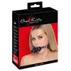 Bad Kitty - Ball Gag+Cuffs. Zestaw bondage silikonowy knebel w połączeniu z kajdankami, stylowe skórzane wykończenie