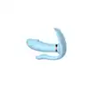 B-Series - Cat Triple Wearable Vibrator. Potrójny jasnoniebieski wibrator do stymulacji waginalnej, łechtaczkowej i analnej. Potrójna zabawa, potrójny orgazm. 