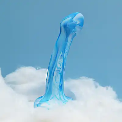 CalExotics - Twisted Bulb Tip Probe Blue. Silikonowe dildo z bulwiastą końcówką dla rozkoszy na wysokim poziomie, odkryj intensywną przyjemność