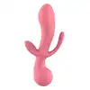 Amour – Triple Pleasure Vibe Claire. Różowy, potrójny wibrator do stymulacji waginalnej, analnej oraz łechtaczkowej