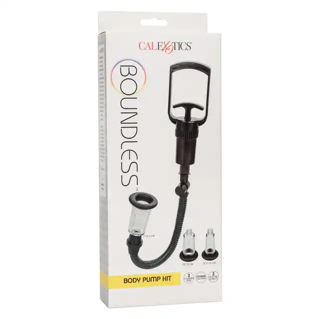 CalExotics - Boundless Body Pump Kit. Pompka ręczna do sutków i łechtaczki, zestaw z wymiennymi końcówkami, przekrocz granice przyjemności