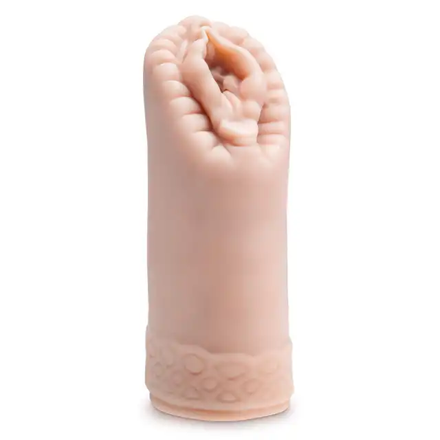 Blush - Enlust Alyssa Beige. Pochwa pociągającej modelki AI, ciasne żebrowanie z 5 dodatkowymi stymulującymi kulkami w oryginalnym designie