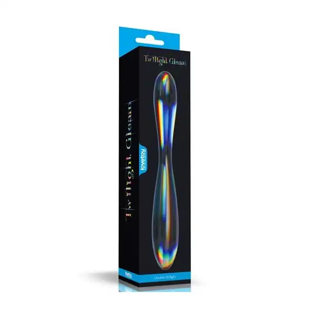 Twilight Gleam - Double Delight Dildo - szklane dildo opalizującym kolorze. Dwustronne 