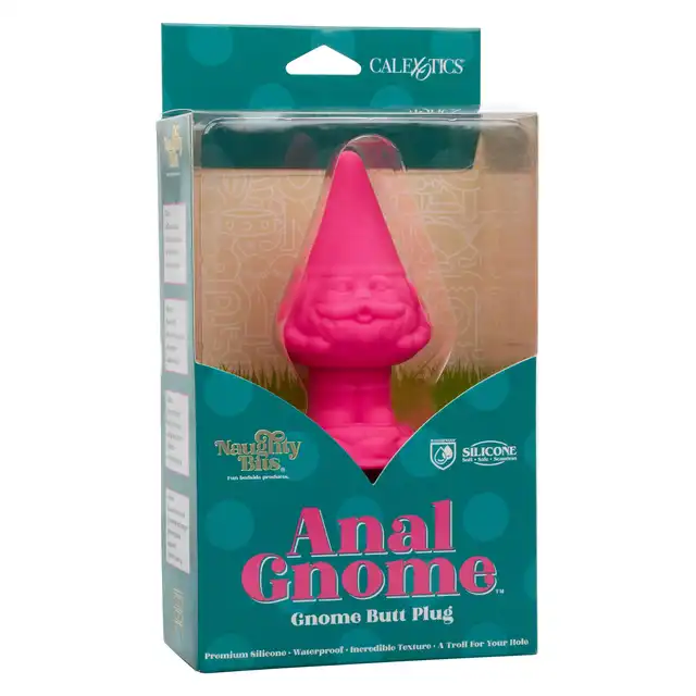 CalExotics - Anal Gnome Butt Plug. Różowy korek analny o unikalnym kształcie krasnala ogrodowego, Twój mały analny przyjaciel