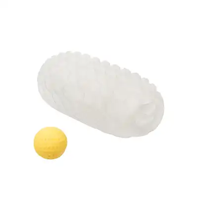 CalExotics - Boundless Squishy Ball Stroker Yellow. Masturbator z dwoma strukturami stymulacyjnymi, eksploruj nieograniczoną rozkosz z dwustronną strukturą i wyjmowaną kulką