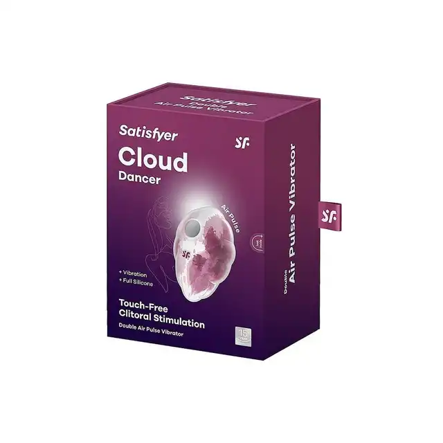 Satisfyer - Cloud Dancer Red/White. Wibrator do łechtaczki w kształcie chmurki, stymulacja wibracją z falą ciśnienia wnosi odrobinę romantyzmu do Twojej sypialni